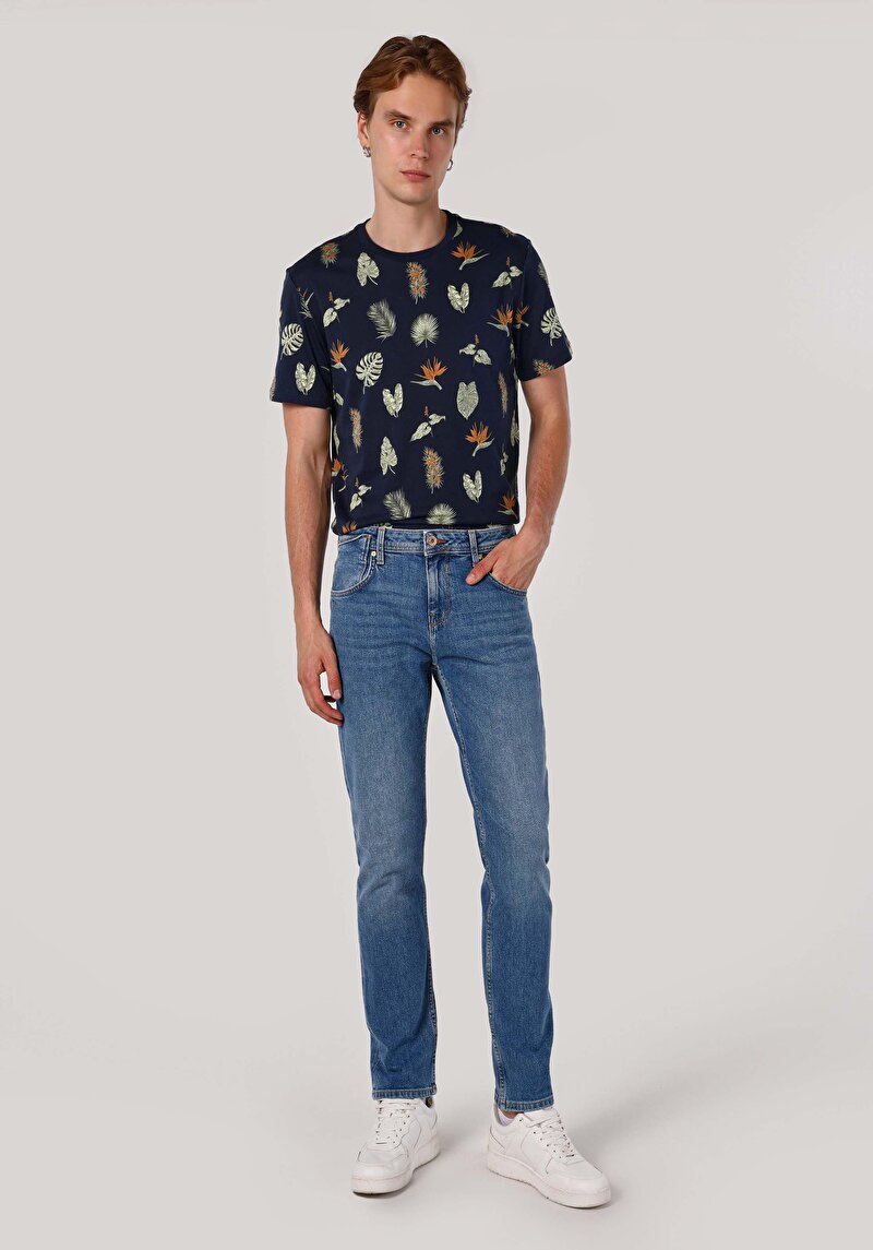 Зображення 044 Karl Джинси Чоловічі Блакитні Прямого Крою Cl1064086