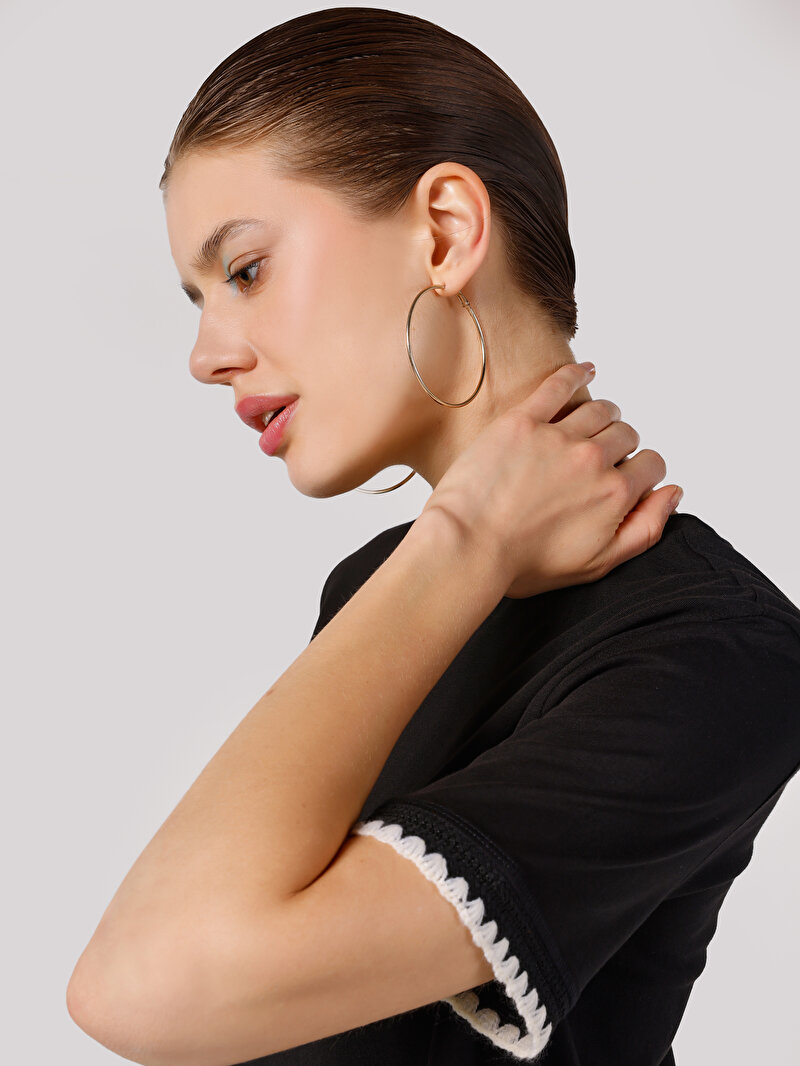 Показати інформацію про Футболка З Коротким Рукавом Жіноча Чорна  Cl1062573