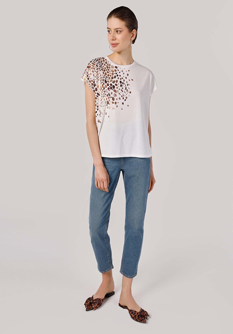 Показати інформацію про Футболка З Коротким Рукавом Жіноча Біла  Cl1064069