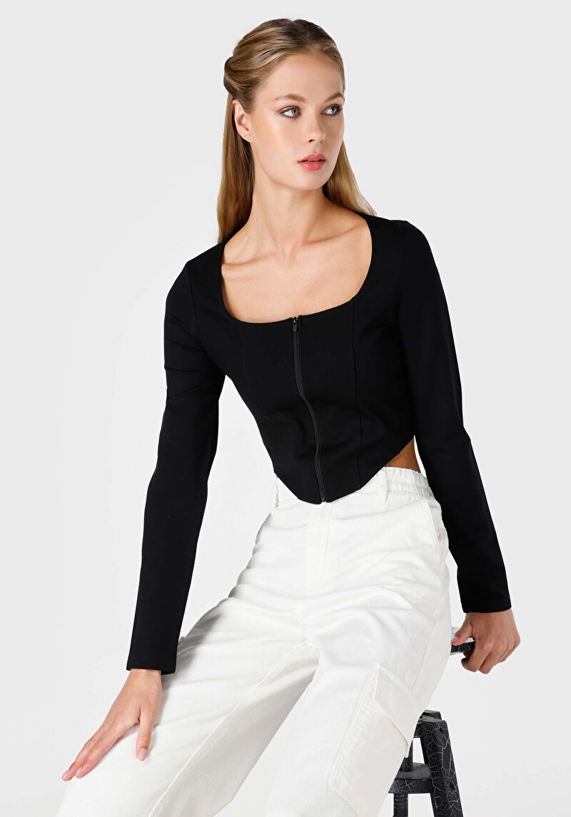 Зображення Футболка З Довгим Рукавом Жіноча Чорна  Cl1065169