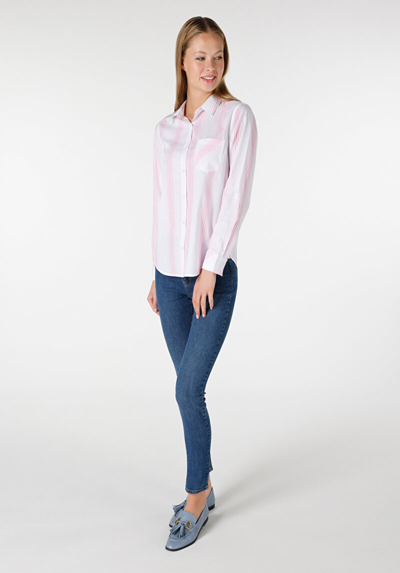 Показати інформацію про Сорочка З Довгим Рукавом Жіноча Рожева  Cl1063883