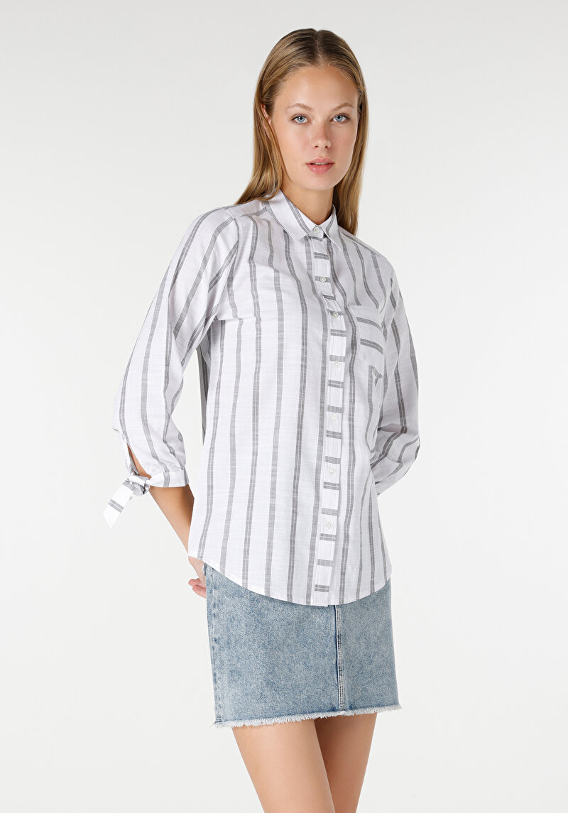 Зображення Сорочка З Довгим Рукавом Жіноча Біла Cl1064440