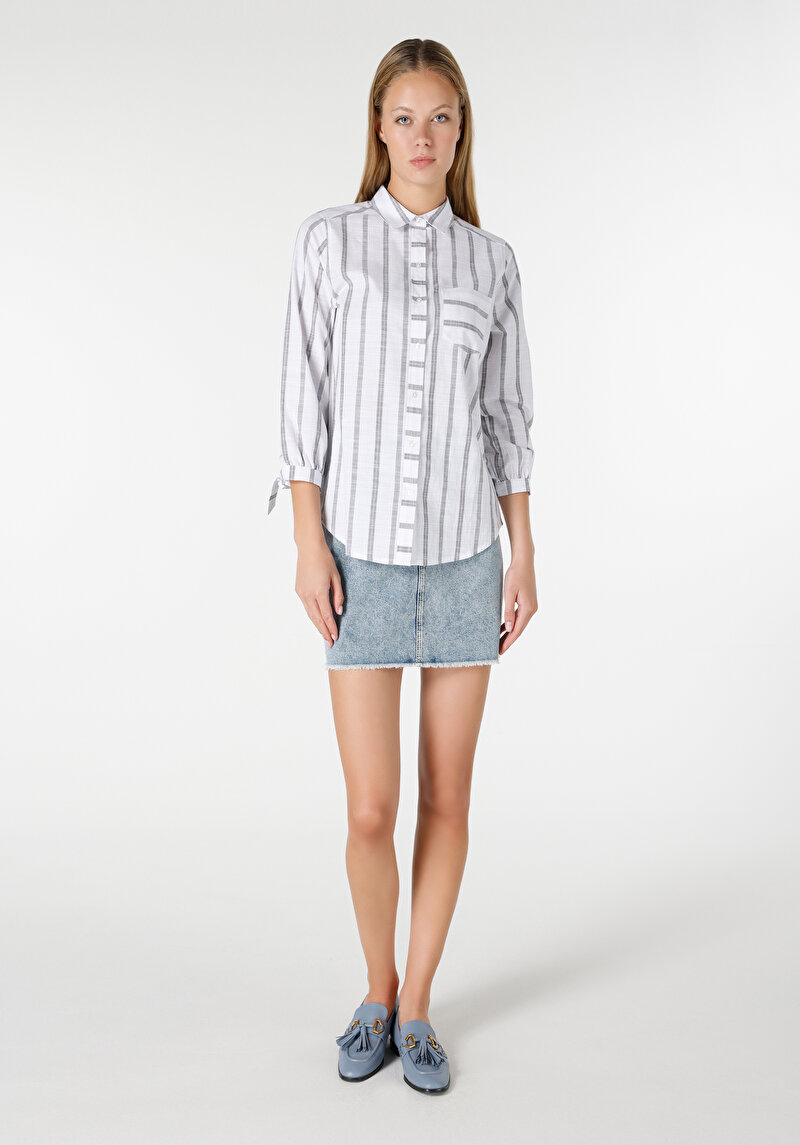 Показати інформацію про Сорочка З Довгим Рукавом Жіноча Біла  Cl1064440