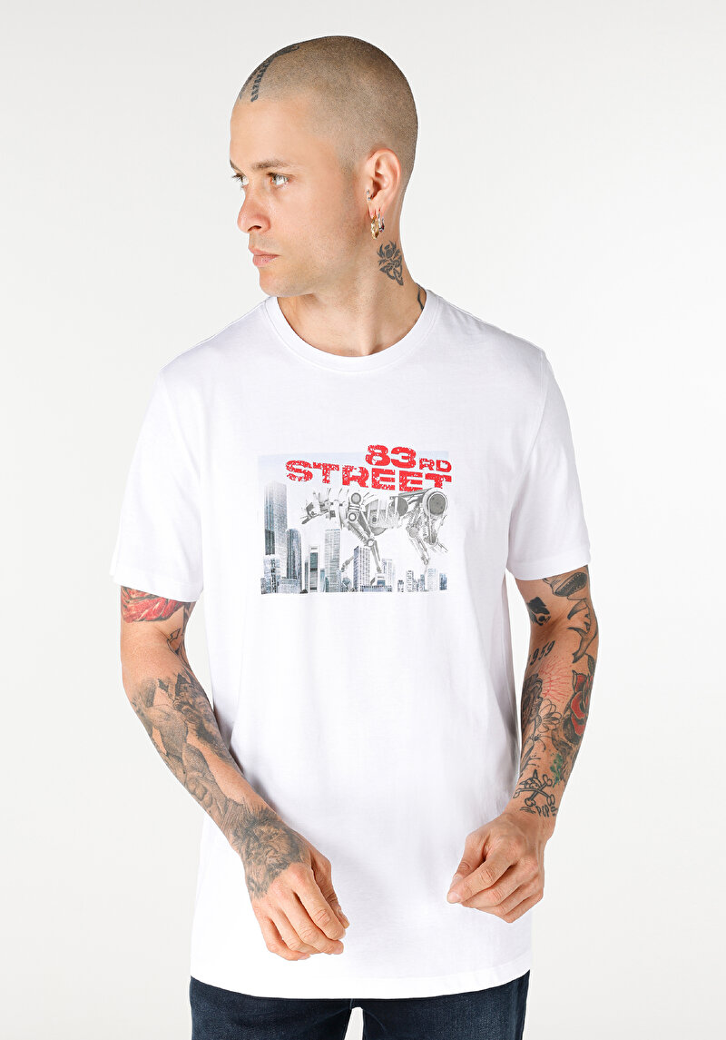 Зображення Футболка З Коротким Рукавом Чоловіча Біла  Cl1064687