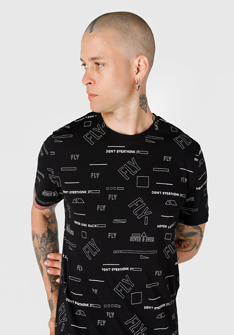 Зображення Футболка З Коротким Рукавом Чоловіча Чорна  Cl1064698