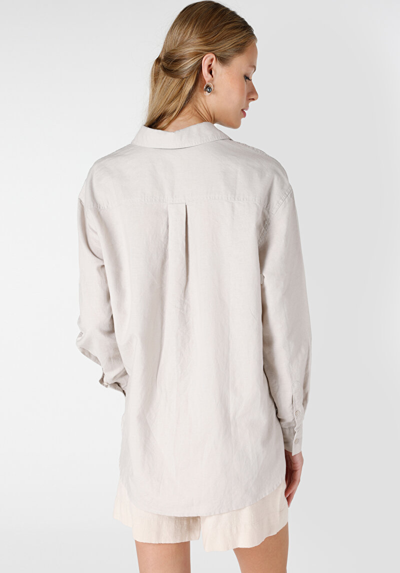 Показати інформацію про Сорочка З Довгим Рукавом Жіноча Бежева  Cl1063415