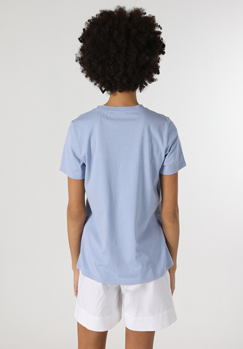 Показати інформацію про Футболка З Коротким Рукавом Жіноча Блакитна  Cl1060866