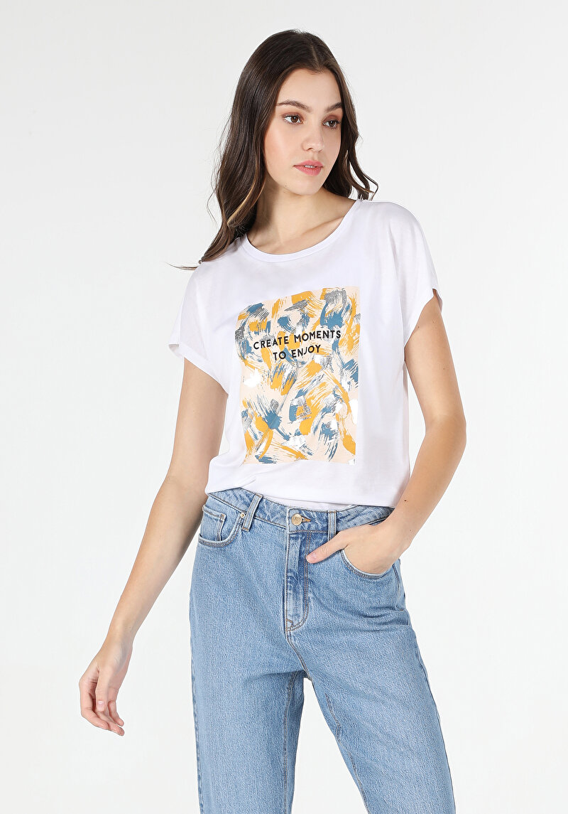 Зображення Футболка З Коротким Рукавом Жіноча Біла  Cl1063219
