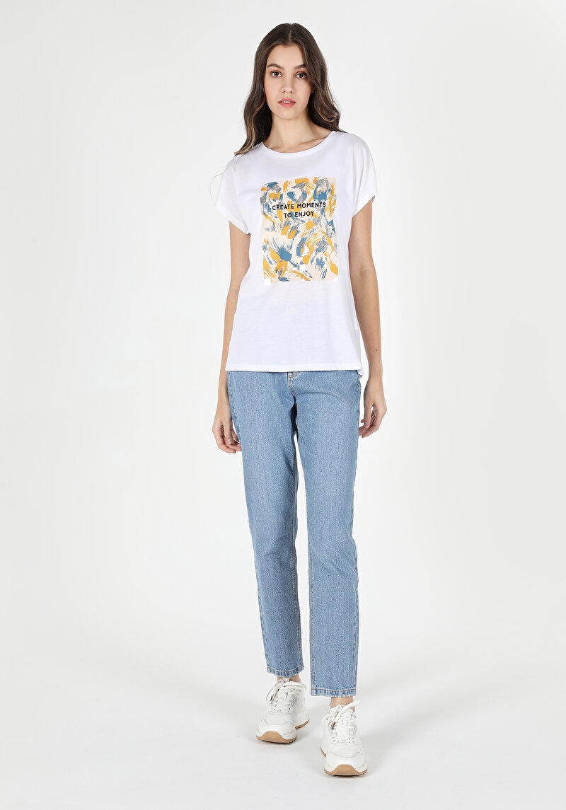 Показати інформацію про Футболка З Коротким Рукавом Жіноча Біла  Cl1063219