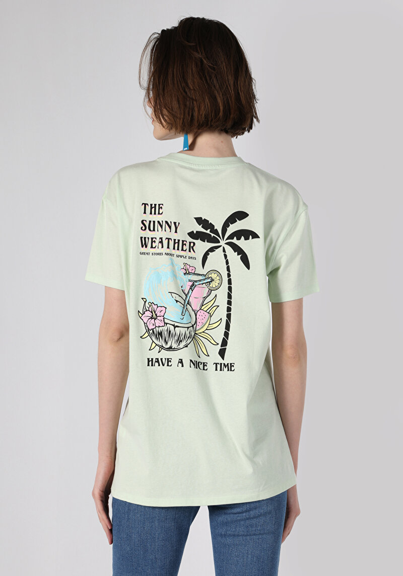 Показати інформацію про Футболка З Коротким Рукавом Жіноча Зелена  Cl1063227