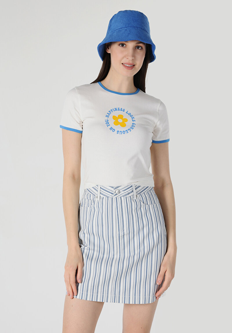 Показати інформацію про Футболка З Коротким Рукавом Жіноча Біла  Cl1063297