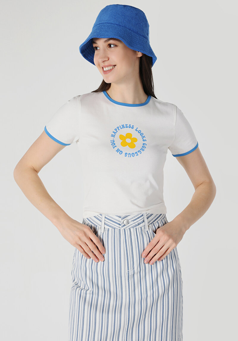 Показати інформацію про Футболка З Коротким Рукавом Жіноча Біла  Cl1063297