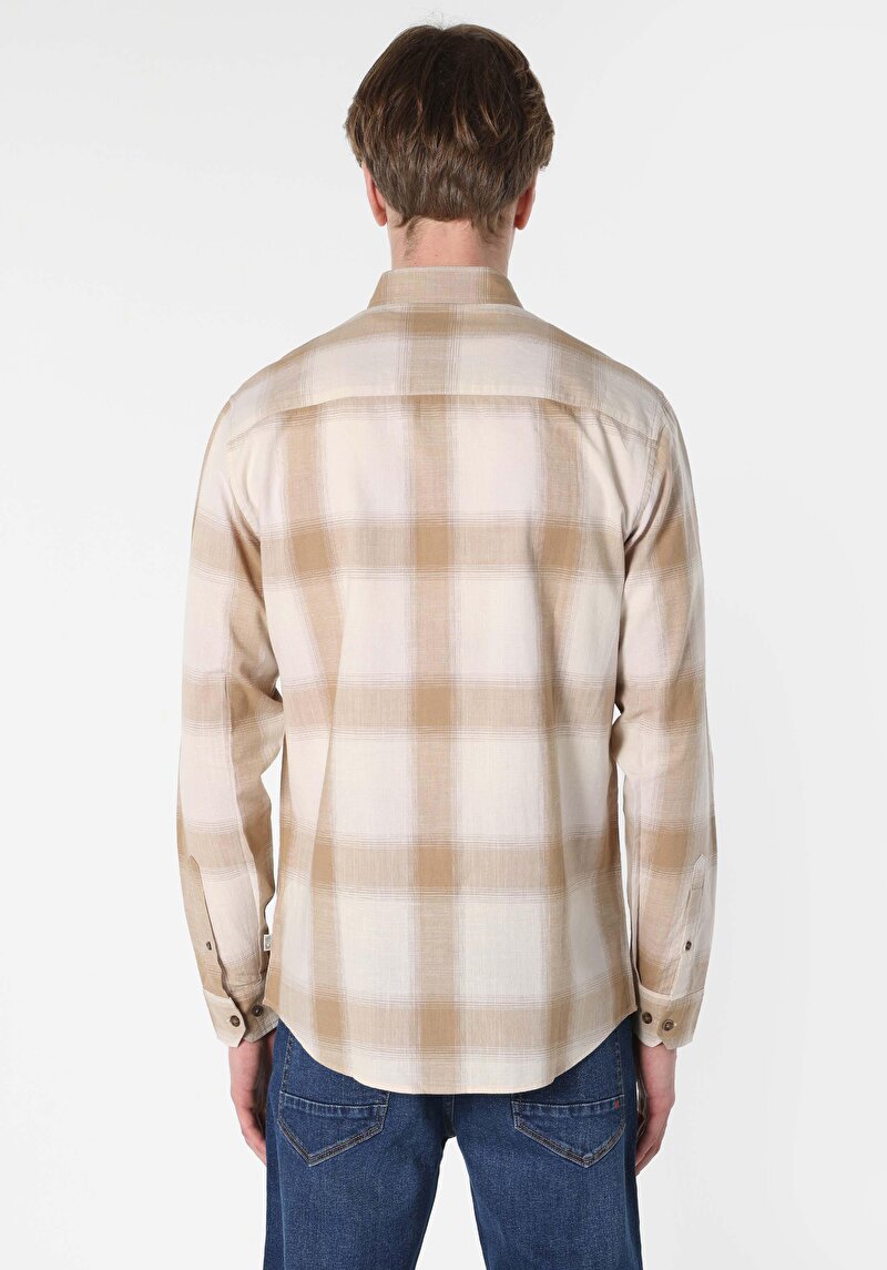 Показати інформацію про Сорочка З Довгим Рукавом Чоловіча Бежева  Cl1062628