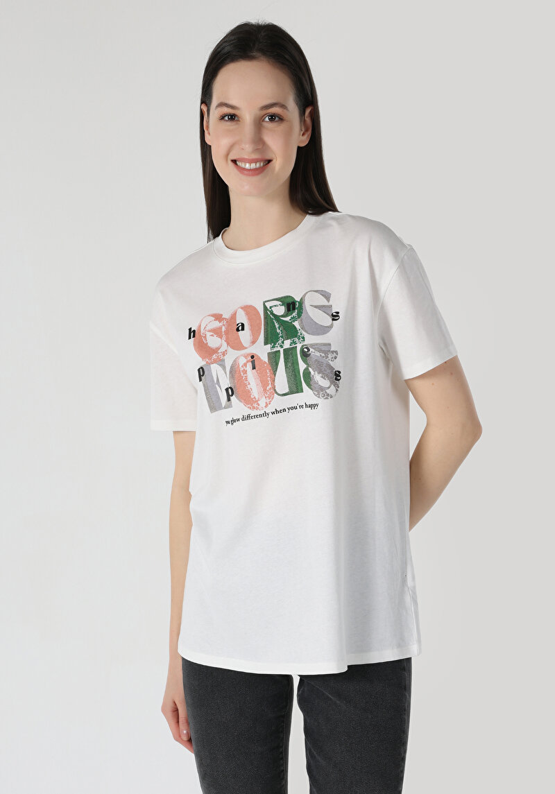 Показати інформацію про Футболка З Коротким Рукавом Жіноча Біла  Cl1063311