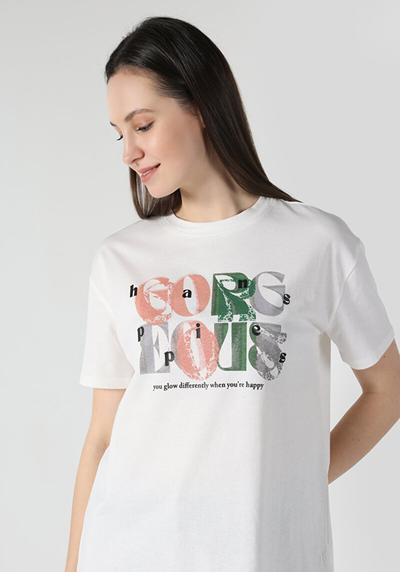 Показати інформацію про Футболка З Коротким Рукавом Жіноча Біла  Cl1063311