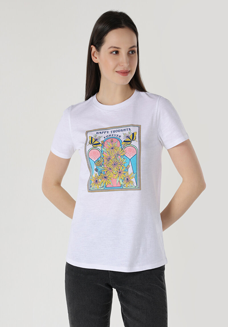 Зображення Футболка З Коротким Рукавом Жіноча Біла  Cl1063314