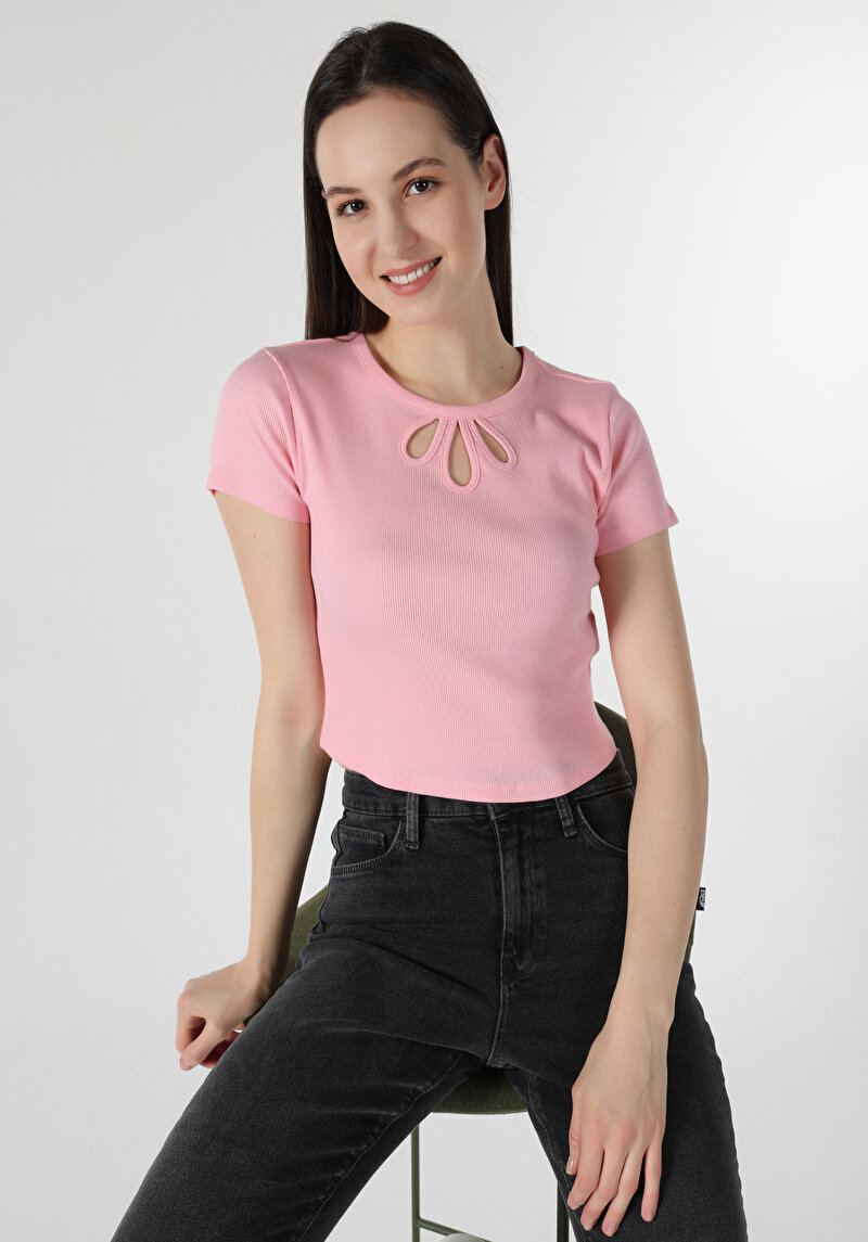 Показати інформацію про Футболка З Коротким Рукавом Жіноча Рожева  Cl1063341