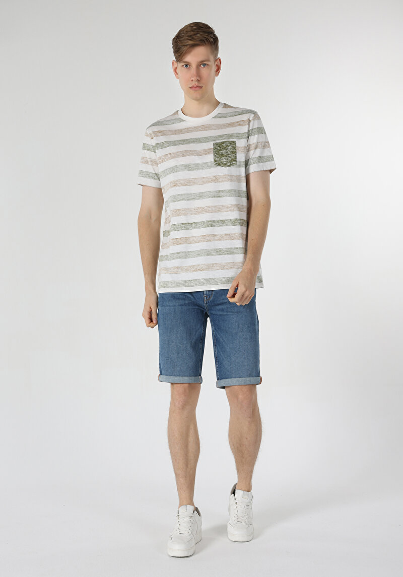 Показати інформацію про Футболка З Коротким Рукавом Чоловіча Зелена  Cl1062858