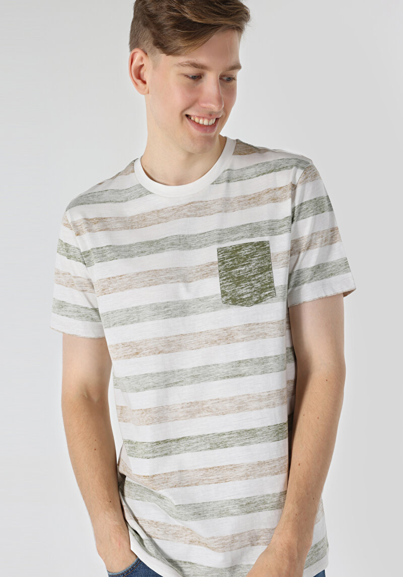 Показати інформацію про Футболка З Коротким Рукавом Чоловіча Зелена  Cl1062858