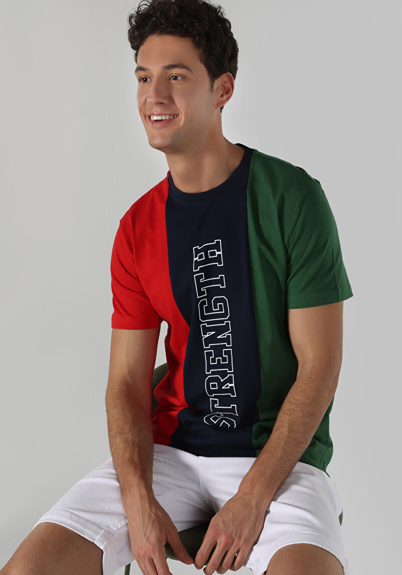 Зображення Футболка З Коротким Рукавом Чоловіча Синя  Cl1063364