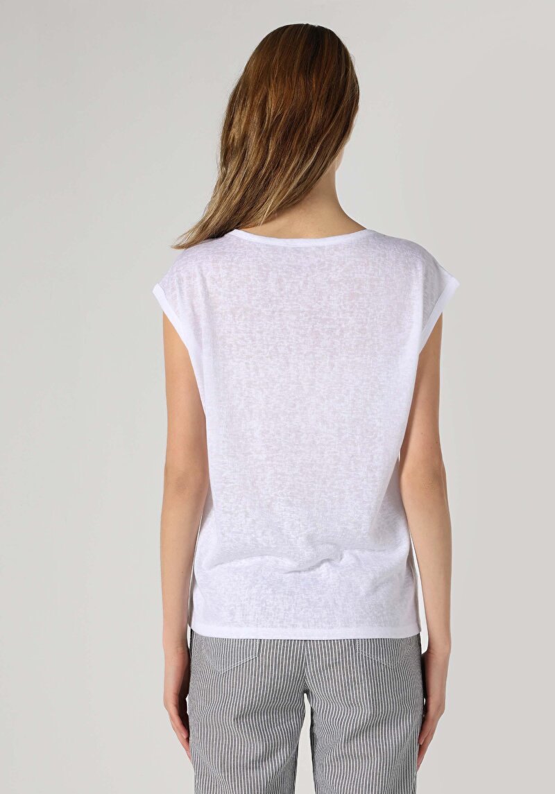 Показати інформацію про Футболка З Коротким Рукавом Жіноча Біла  Cl1063815