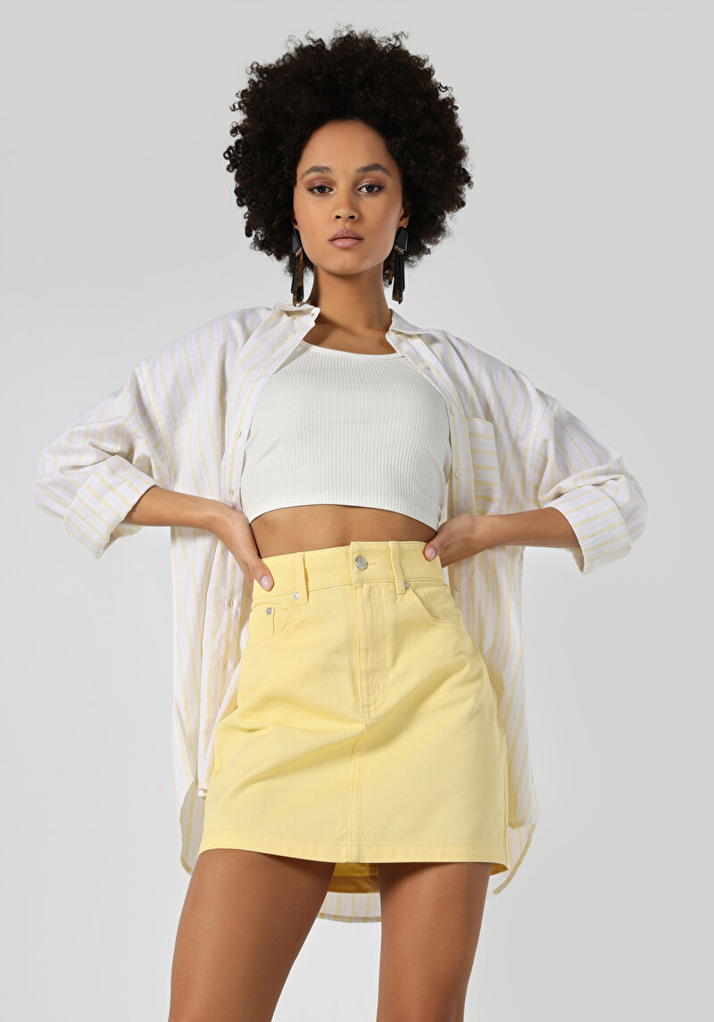 Зображення Сорочка З Довгим Рукавом Жіноча Жовта  Cl1062918