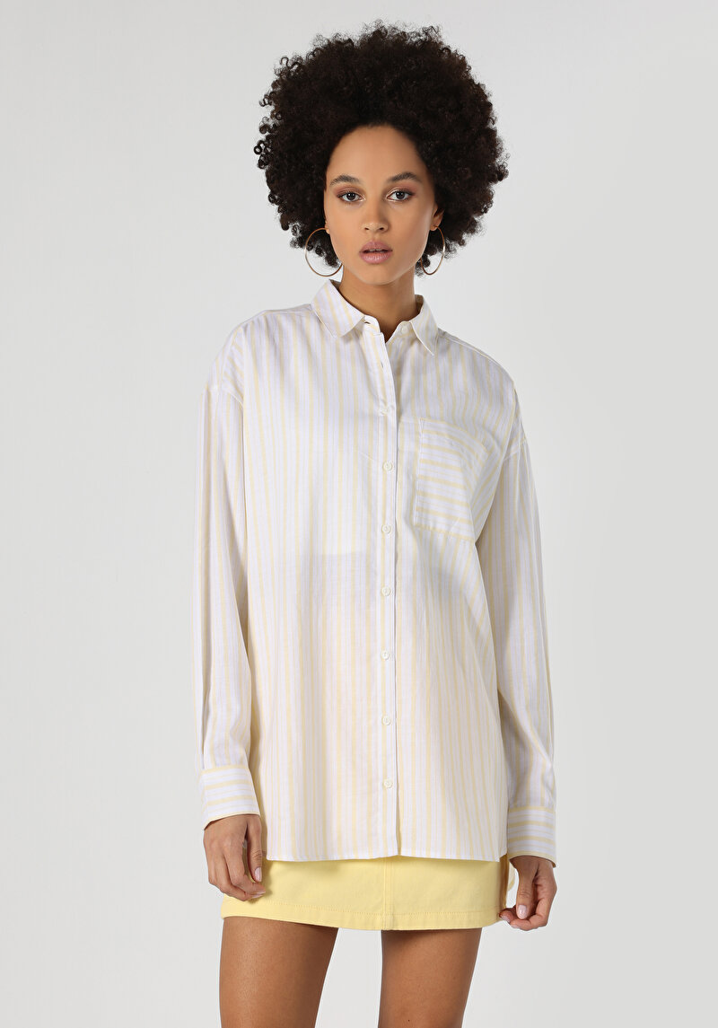 Показати інформацію про Сорочка З Довгим Рукавом Жіноча Жовта  Cl1062918