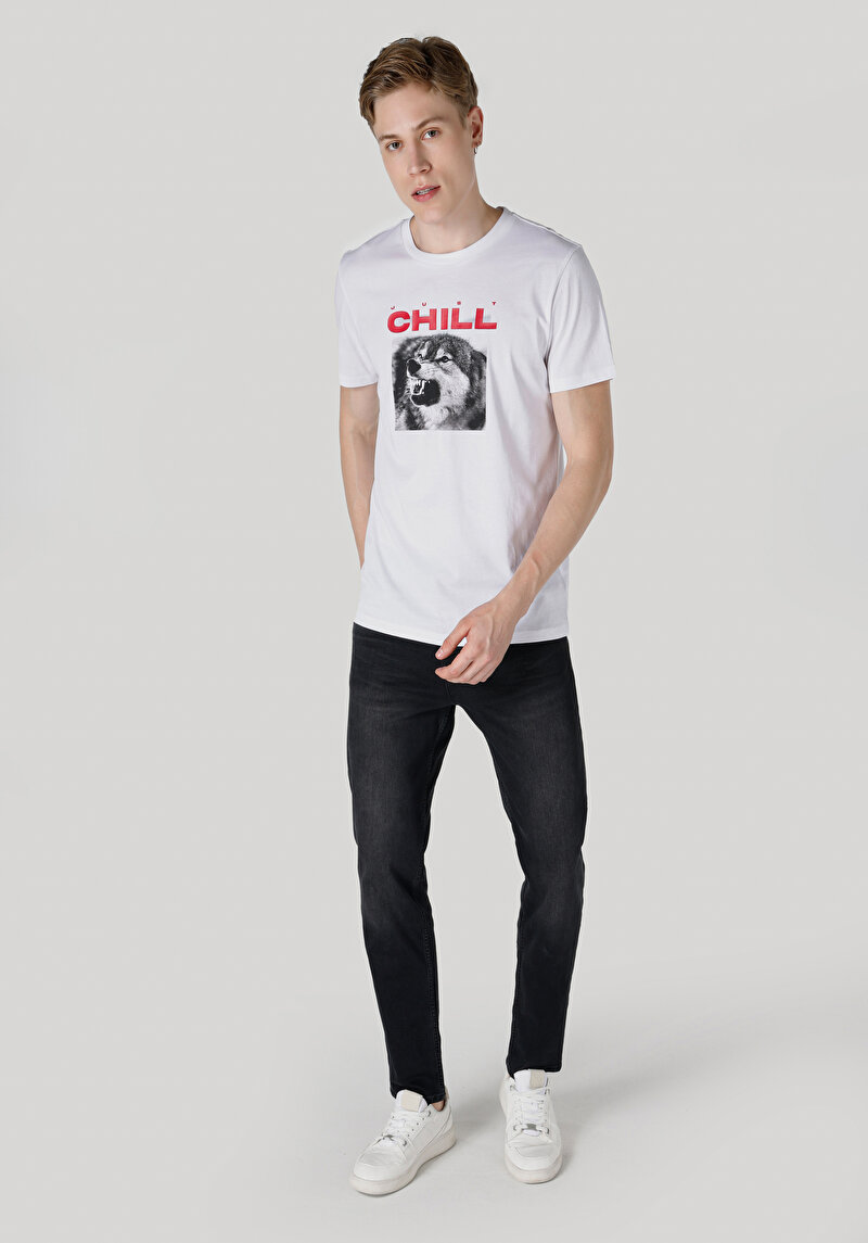 Показати інформацію про Футболка З Коротким Рукавом Чоловіча Біла  Cl1064710