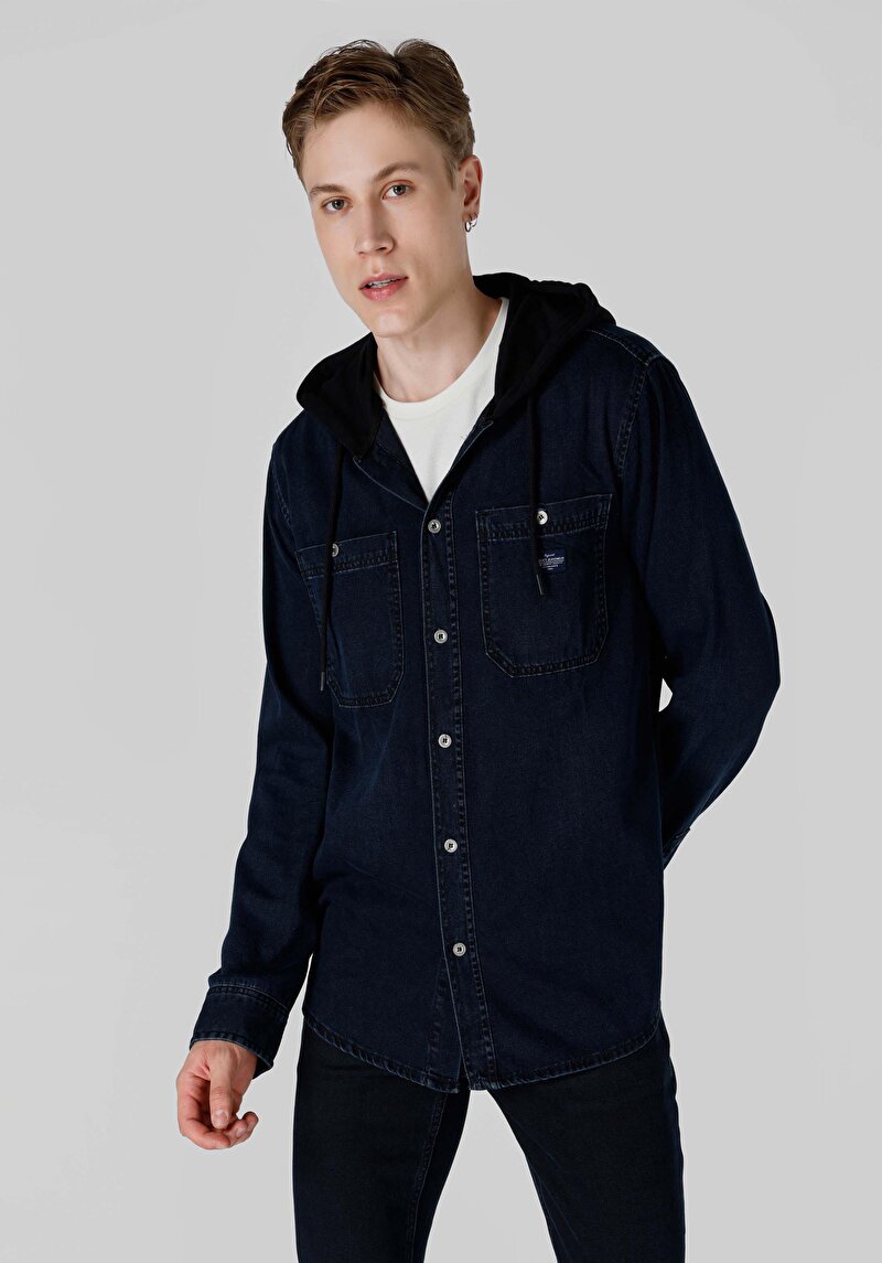 Зображення Сорочка З Довгим Рукавом Чоловіча Синя Cl1065468