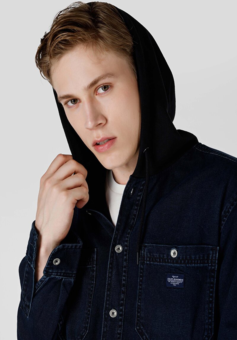 Показати інформацію про Сорочка З Довгим Рукавом Чоловіча Синя  Cl1065468