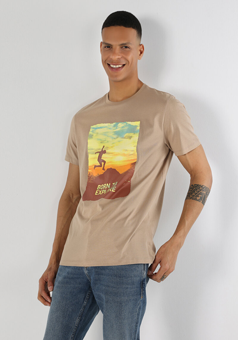 Зображення Футболка З Коротким Рукавом Чоловіча Сіра  Cl1063152