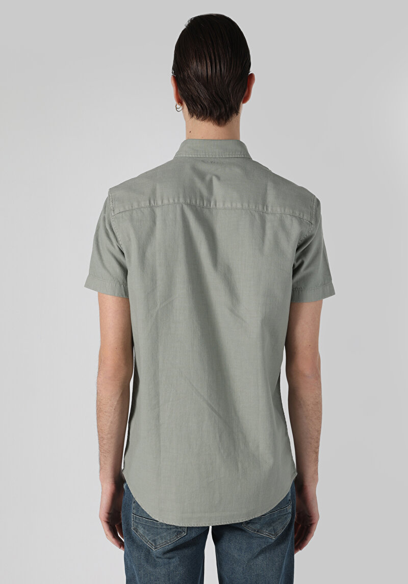 Зображення Сорочка З Коротким Рукавом Чоловіча Зелена Cl1063181