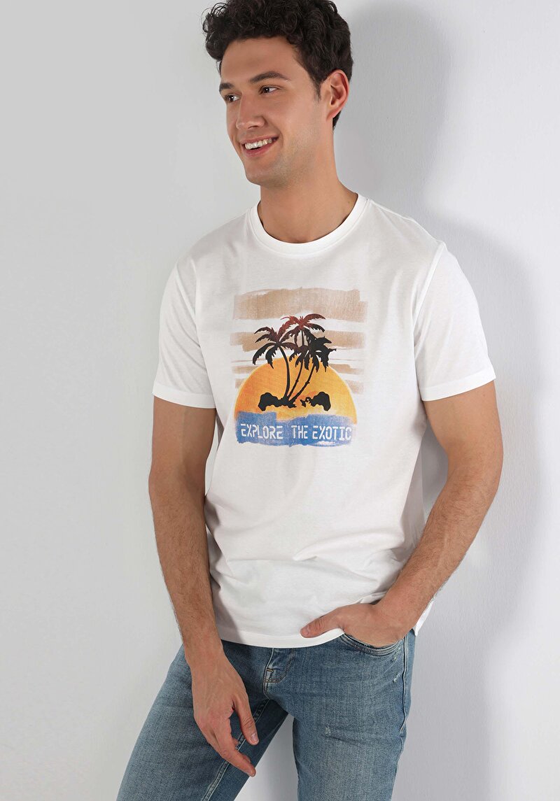 Зображення Футболка З Коротким Рукавом Чоловіча Біла  Cl1063628