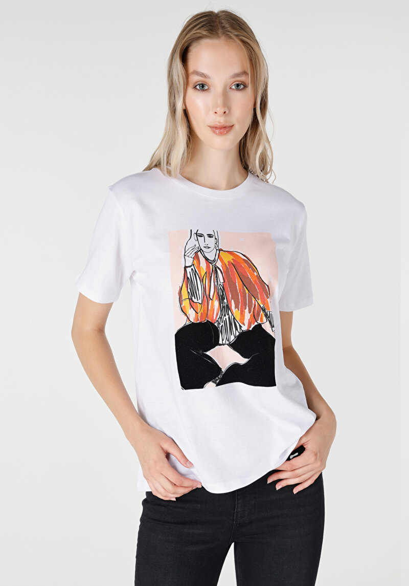 Зображення Футболка З Коротким Рукавом Жіноча Біла  Cl1065122