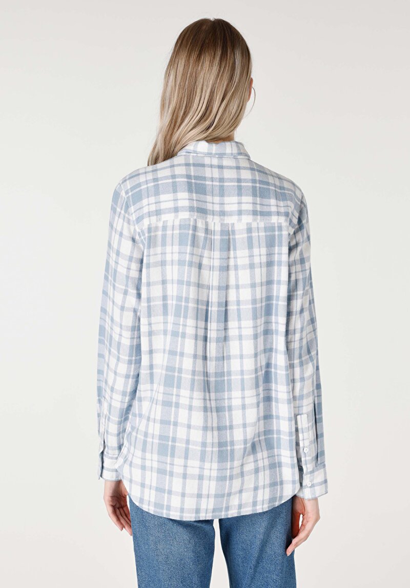 Показати інформацію про Сорочка З Довгим Рукавом Жіноча Блакитна  Cl1066874