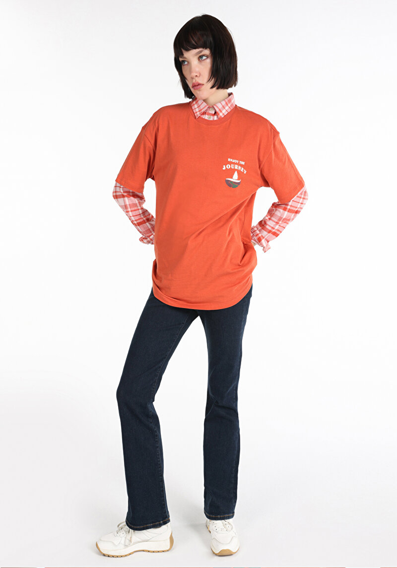 Показати інформацію про Футболка З Коротким Рукавом Жіноча Помаранчева  Cl1065121