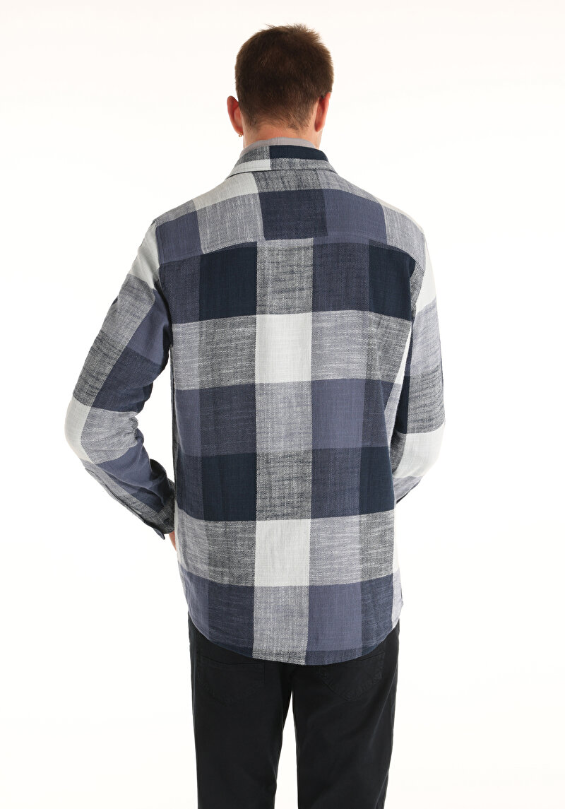 Зображення Сорочка З Довгим Рукавом Чоловіча Блакитна Cl1064634