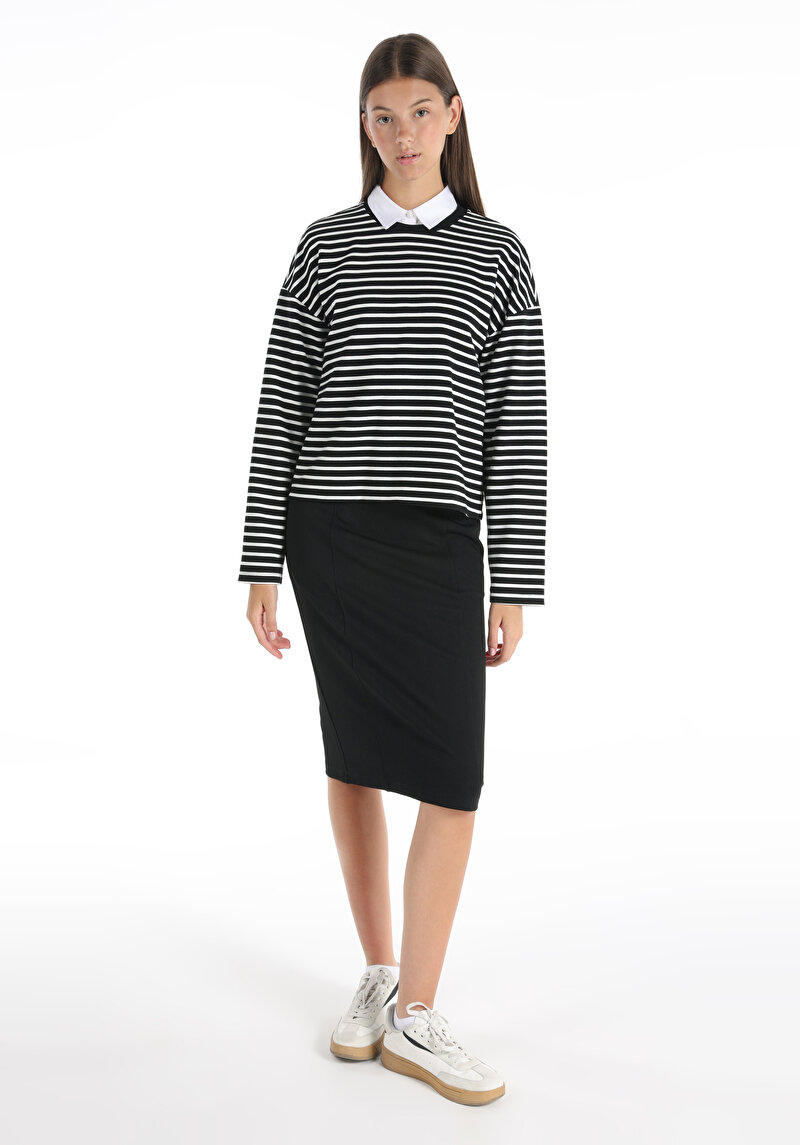 Показати інформацію про Футболка З Довгим Рукавом Жіноча Чорна  Cl1065089