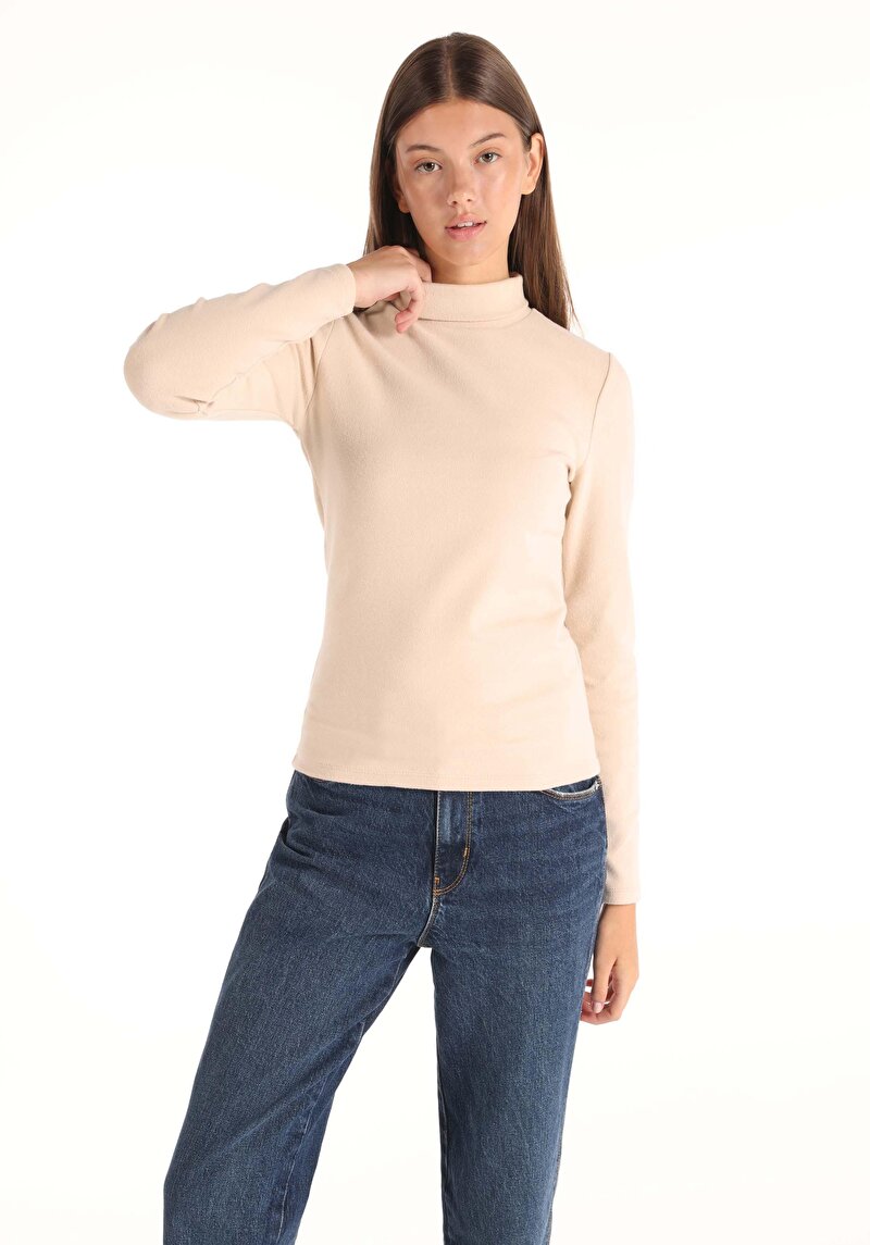 Зображення Футболка З Довгим Рукавом Жіноча Бежева Cl1065697