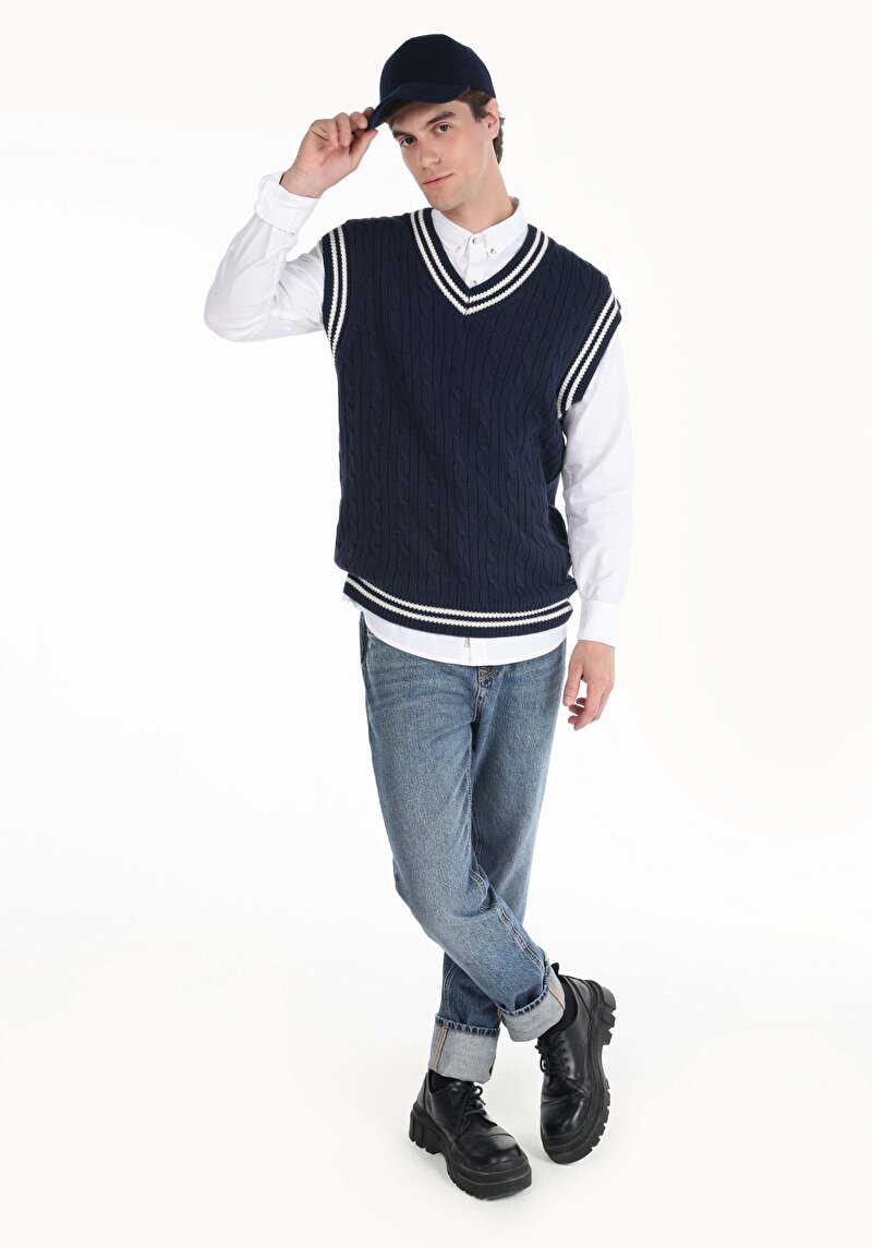 Показати інформацію про Светр Чоловічий Синій  Cl1064835