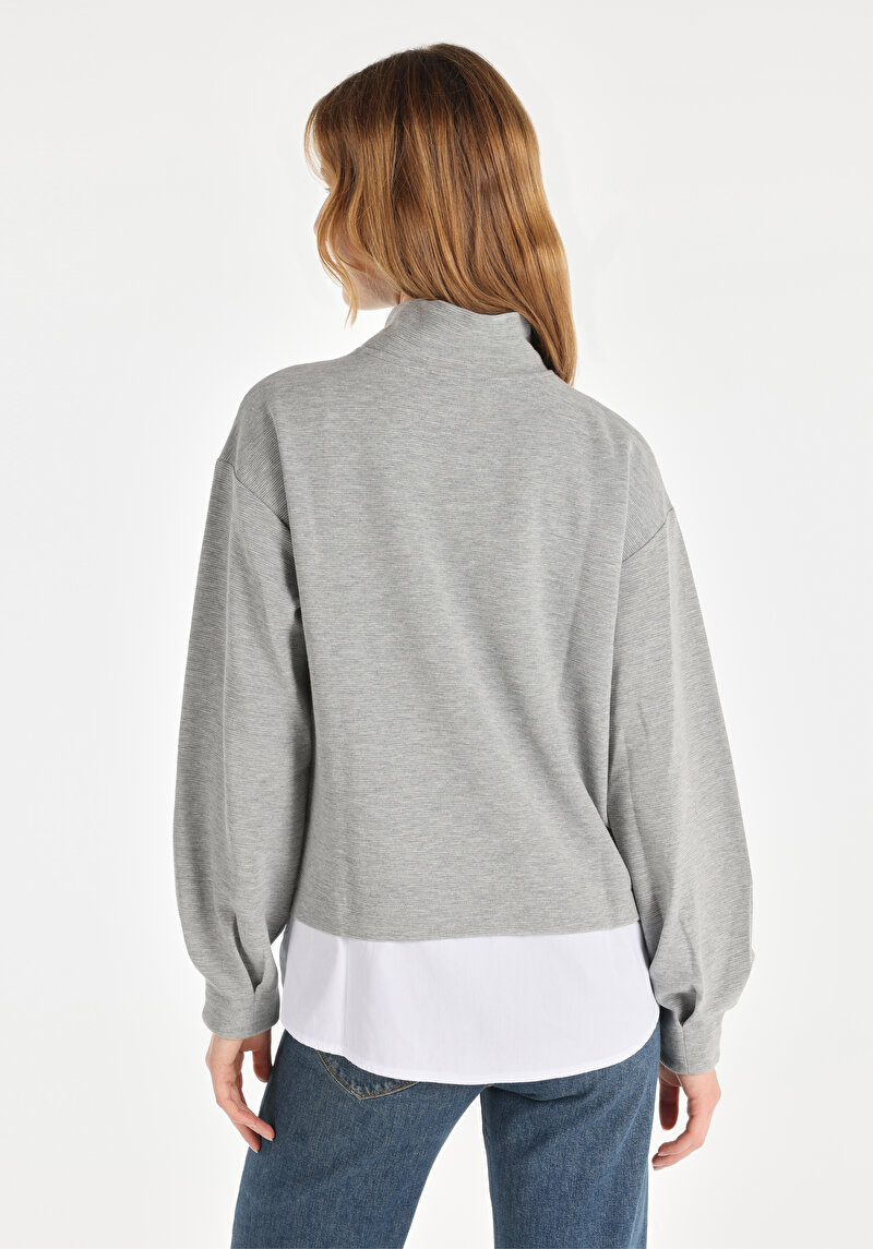 Показати інформацію про Футболка З Довгим Рукавом Жіноча Сіра  Cl1065095