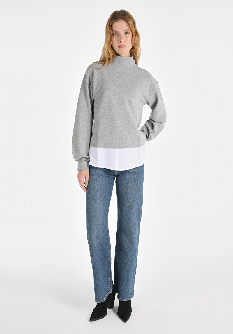 Показати інформацію про Футболка З Довгим Рукавом Жіноча Сіра  Cl1065095