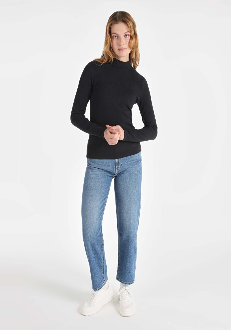 Показати інформацію про Футболка З Довгим Рукавом Жіноча Чорна  Cl1065697