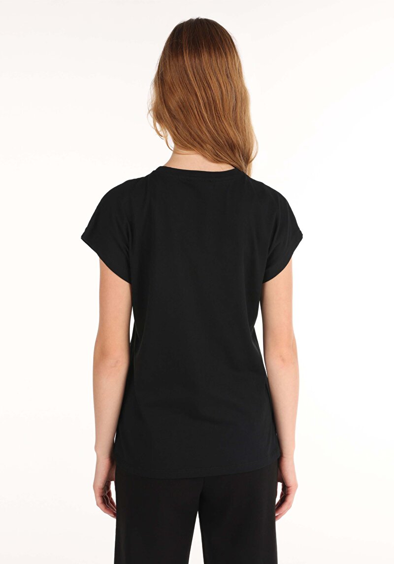 Показати інформацію про Футболка З Коротким Рукавом Жіноча Чорна  Cl1065176