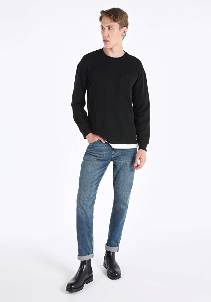 Показати інформацію про Футболка З Довгим Рукавом Чоловіча Чорна  Cl1065598