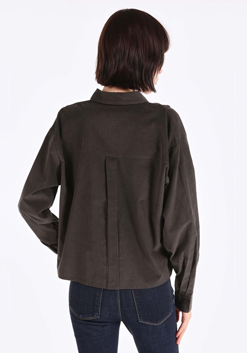 Зображення Сорочка З Довгим Рукавом Жіноча Сіра Cl1065835