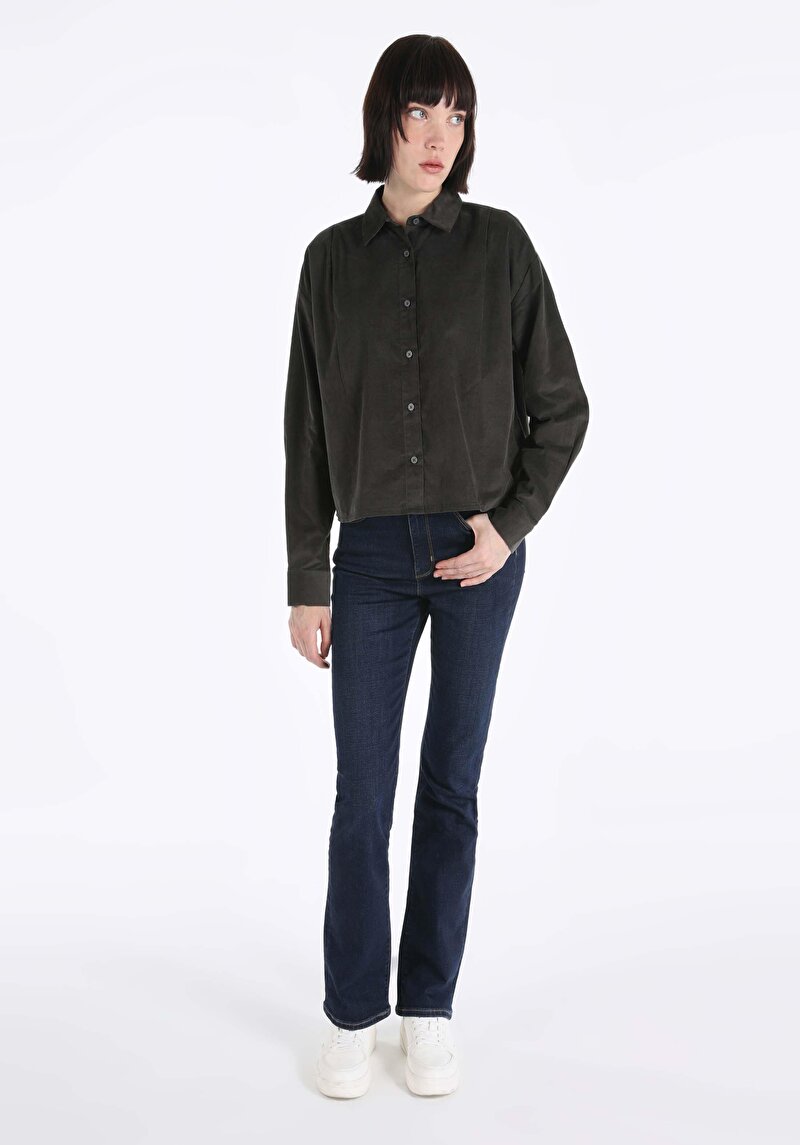 Зображення Сорочка З Довгим Рукавом Жіноча Сіра Cl1065835