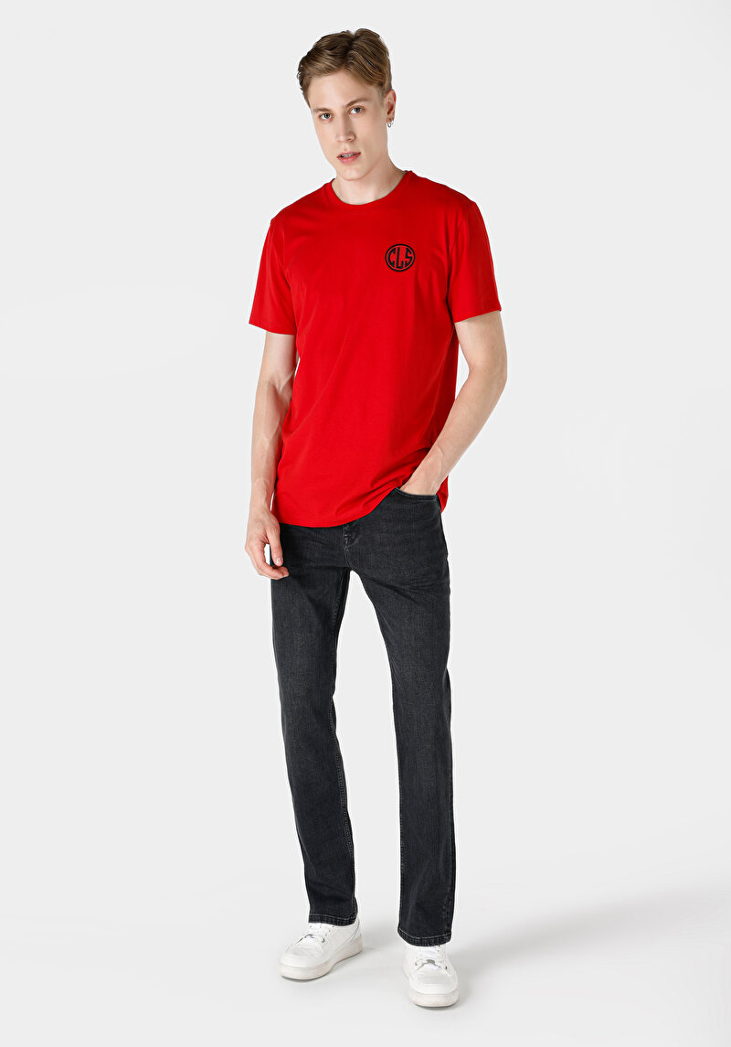 Показати інформацію про Футболка З Коротким Рукавом Чоловіча Червона  Cl1064999