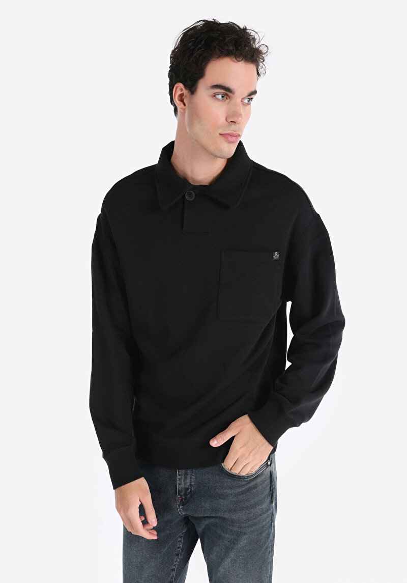 Зображення Футболка З Довгим Рукавом Чоловіча Чорна  Cl1064939