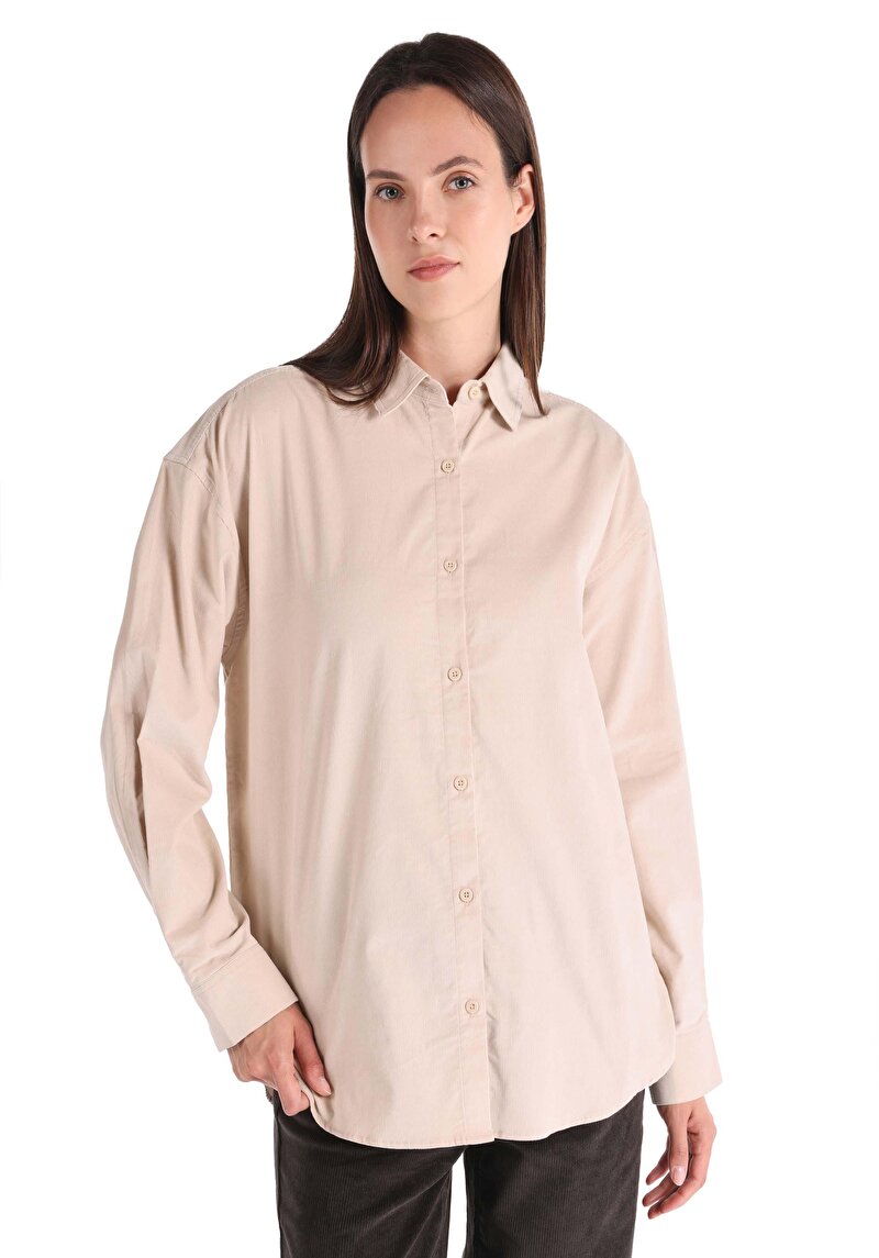 Зображення Сорочка З Довгим Рукавом Жіноча Бежева Cl1065643